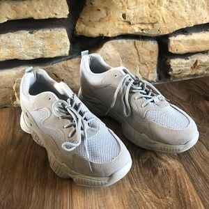 ✏️ 3/$25 BOOHOO Grey Chunky Sneakers